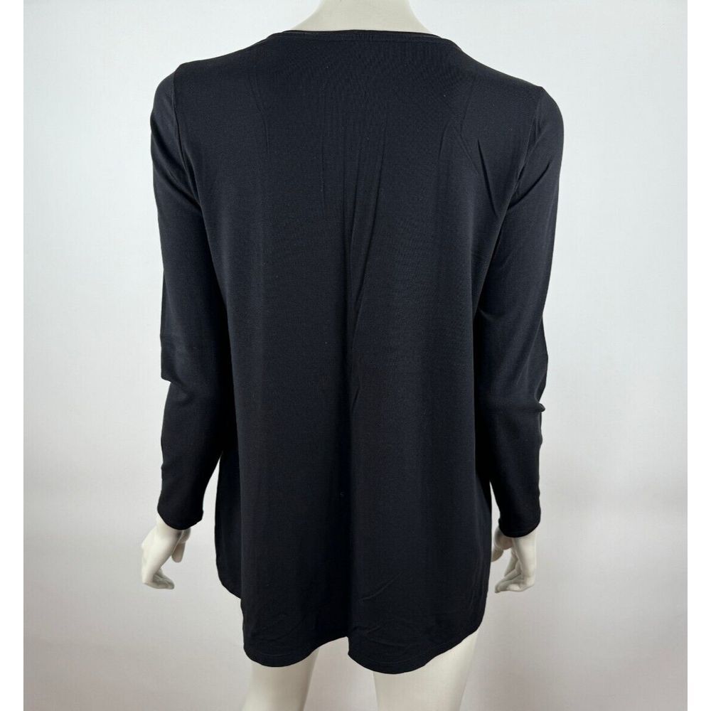 Eileen Fisher Stretch Jersey Knit Crew Neck‎ Top Women PS EUC Long Sleeve Shirt - Picture 3 of 9